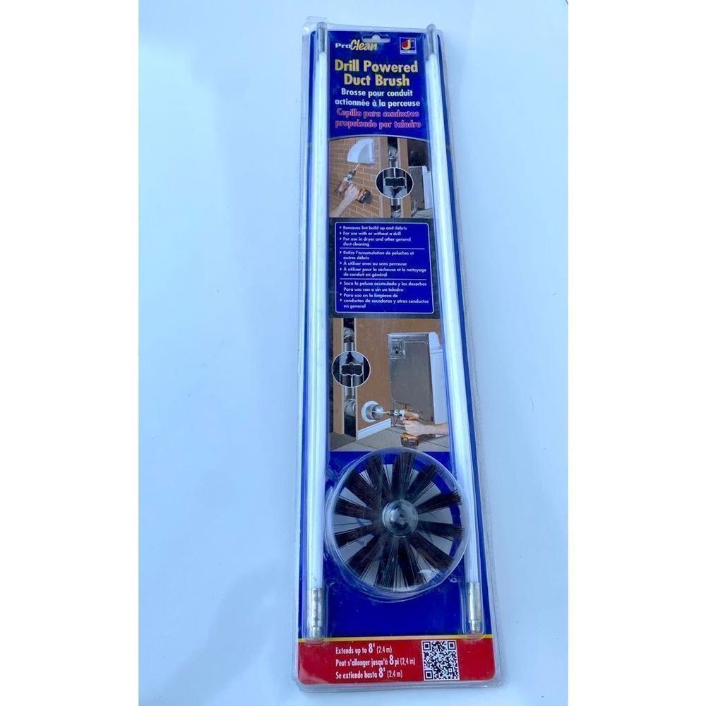 New! Duct & Dryer Vent Brush PCPBZW Dundas Jafine Drill Powered Sealed!